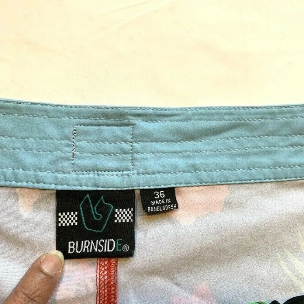 Burnside Board Shorts Swim Trunks Mens 36‎ Hawaiian Tropical Beach Colorful